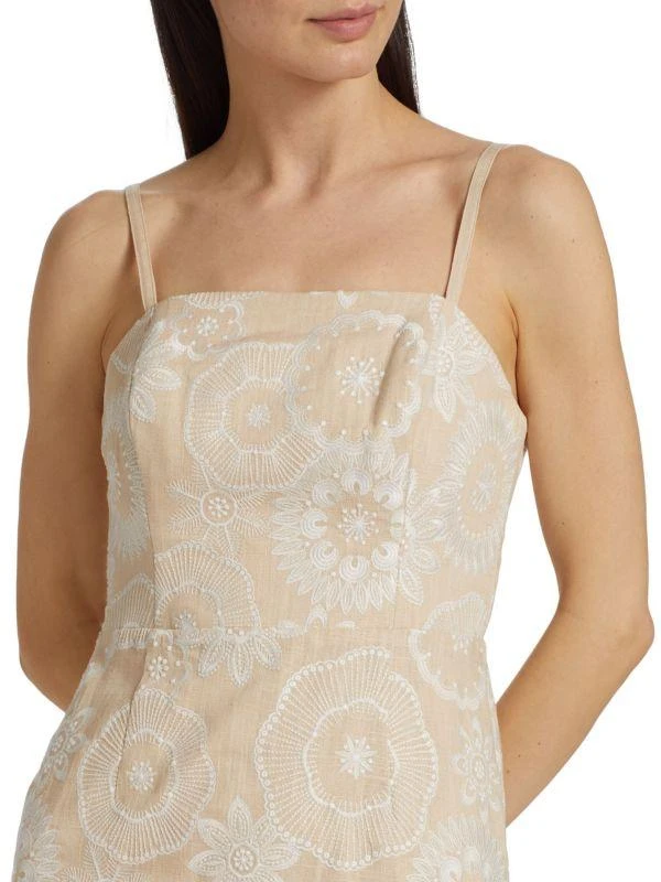 Milly Linen-Blend Mini Dress, 12 / Beige Milly Linen-Blend Mini Dress, 12 / Beige