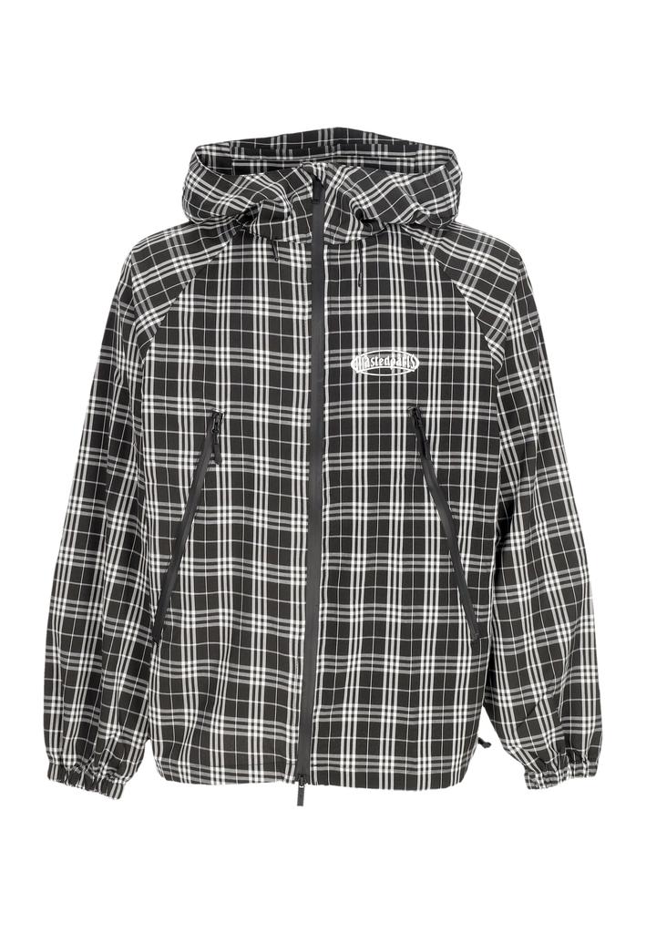 Wasted Paris Men's Windbreaker Yard Tartan Windbreaker Black/white