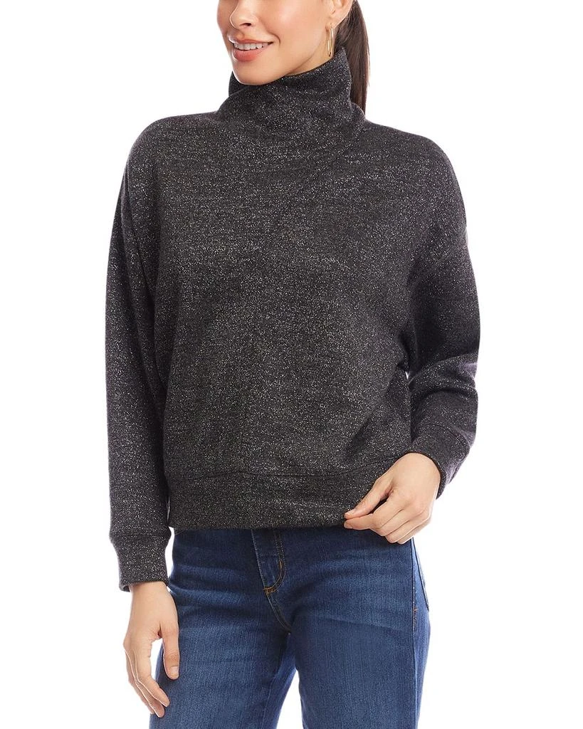 Karen Kane Long Sleeve Faux Wrap Turtleneck Sweater 4