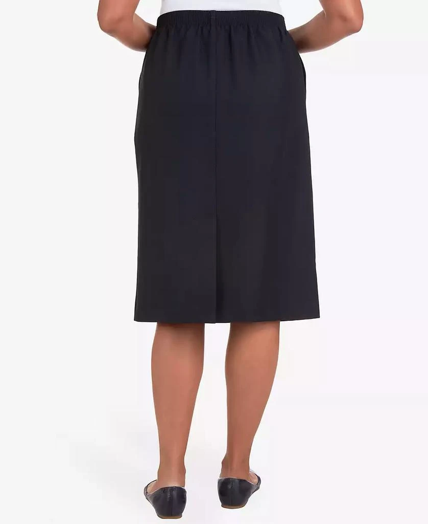 Alfred Dunner Women's Cinch Waist Midi Skirt with Slant Pockets 5