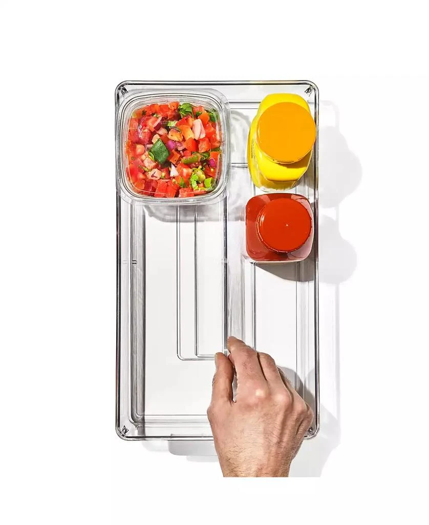 OXO Good Grips 8" Divided Fridge Organization Bin 2