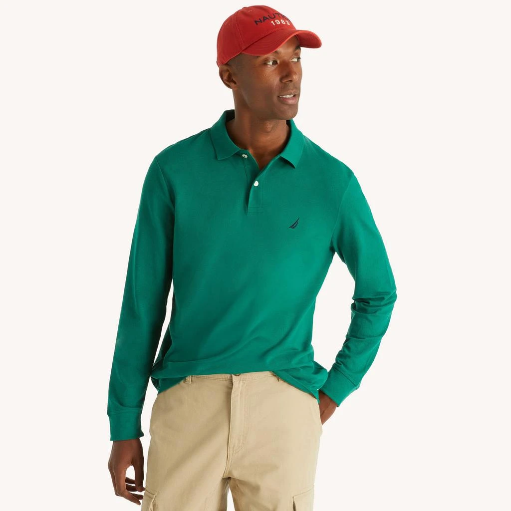 Nautica Mens Classic Fit Long-Sleeve Deck Polo 2