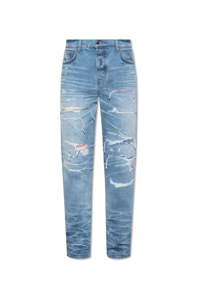AMIRI Amiri Distressed Straight Leg Jeans 1