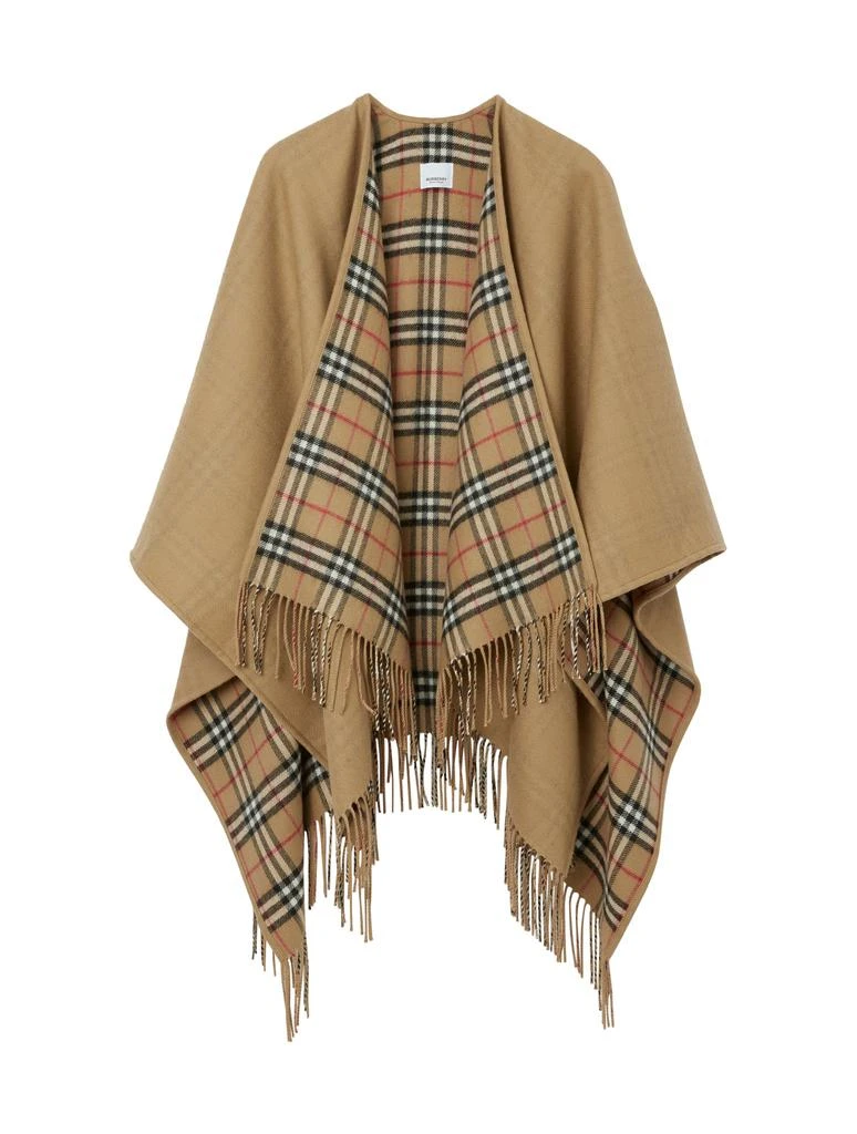 Burberry Reversible cape in Check wool 1