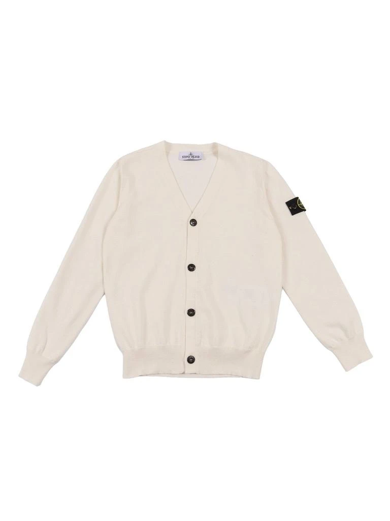 Stone Island Junior Stone Island Junior Logo Patch Cardigan