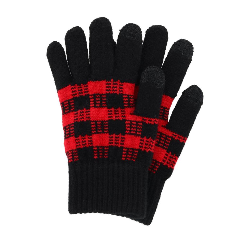 Grand Sierra Women
s Touchscreen Buffalo Plaid Knit Winter Glove