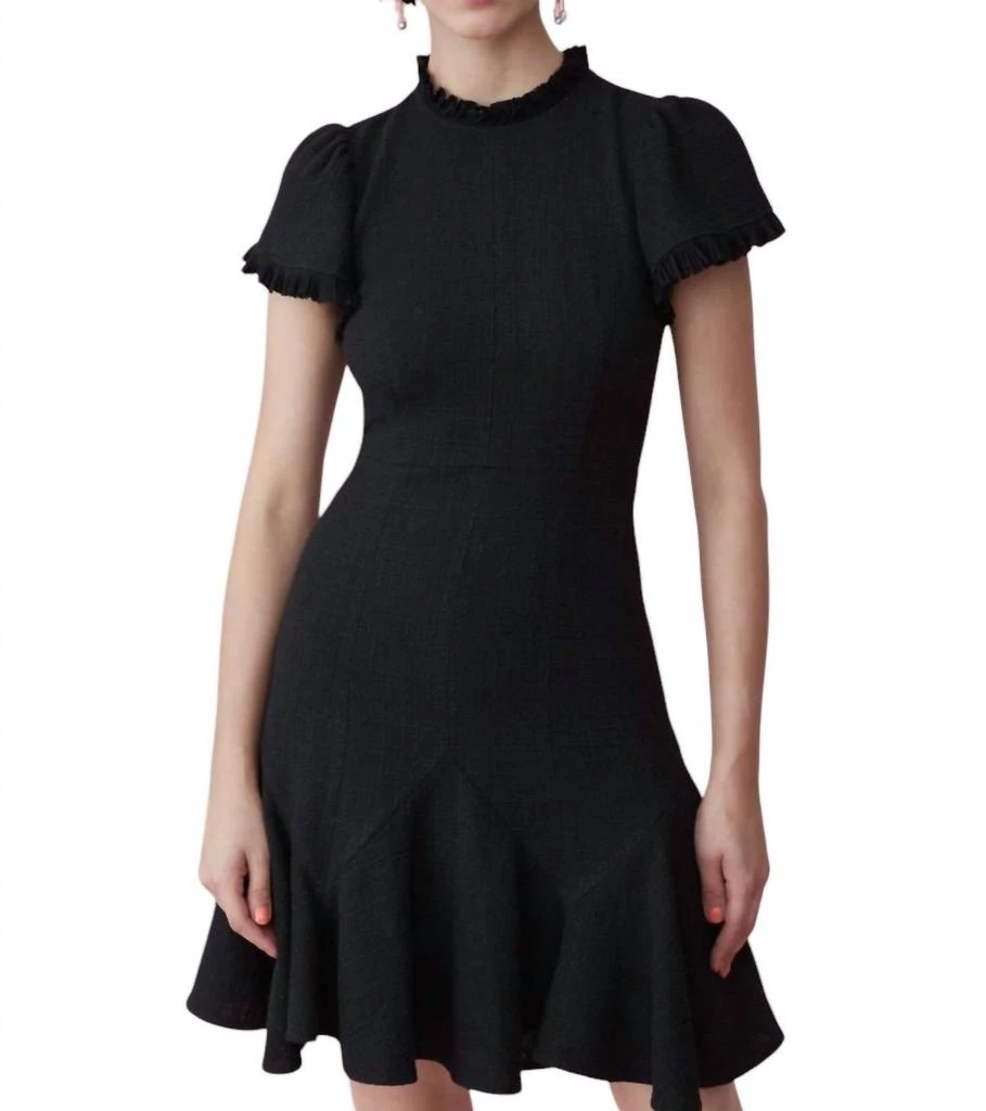 Rebecca Taylor Rebecca Taylor - Tweed Short Sleeve Flounce Short Dress 1