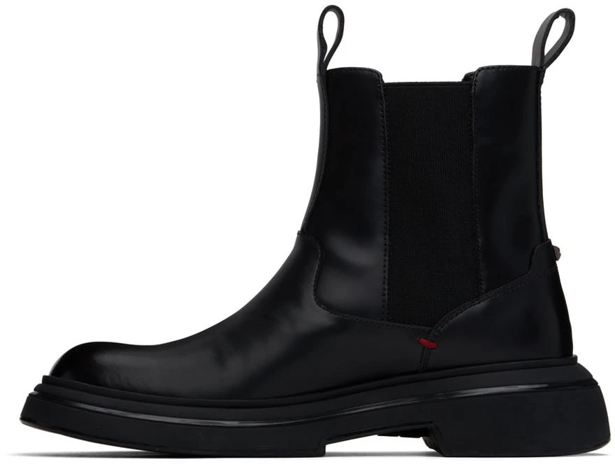 Hugo Boss Black Polished Leather Chelsea Boots 3