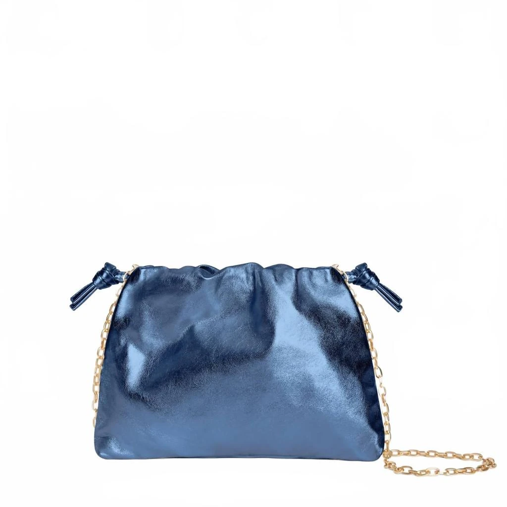 Lemiz Women's Monica Crossbody Clutch Bag In Blue Metallic 3