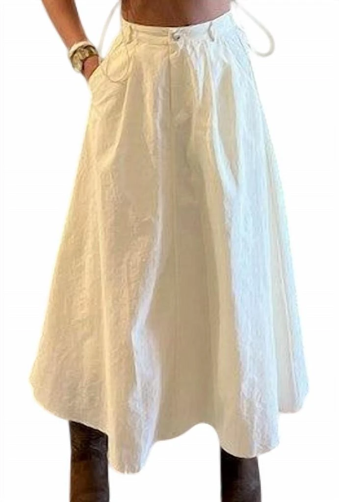 Moon River Moon River - Poplin Midi Skirt 1