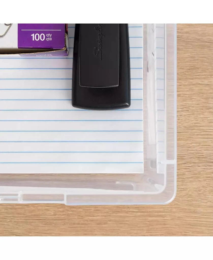 IRIS USA 12 Qt. Plastic Holiday Storage Bins Containers with Lids, Clear - 8