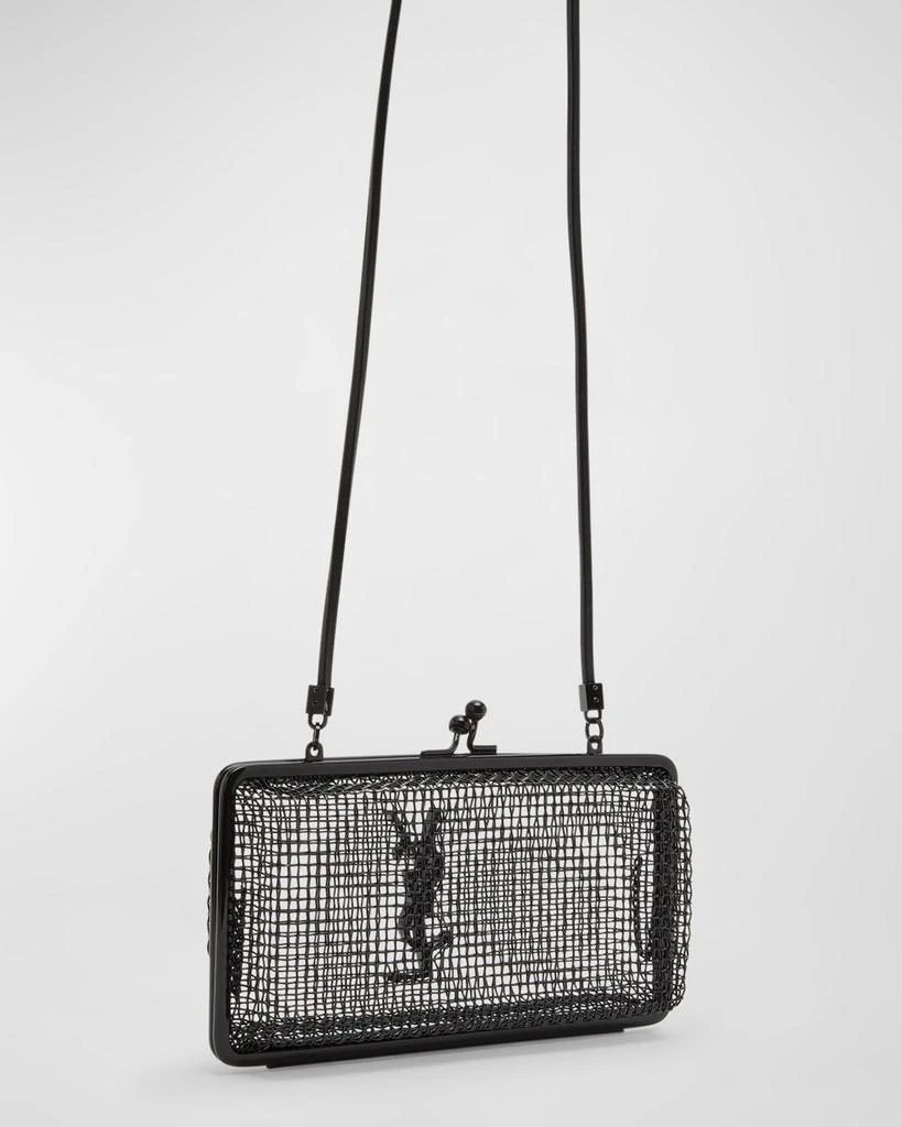 Yves Saint Laurent YSL Monogram Evening Cage Crossbody Bag in Metal 7