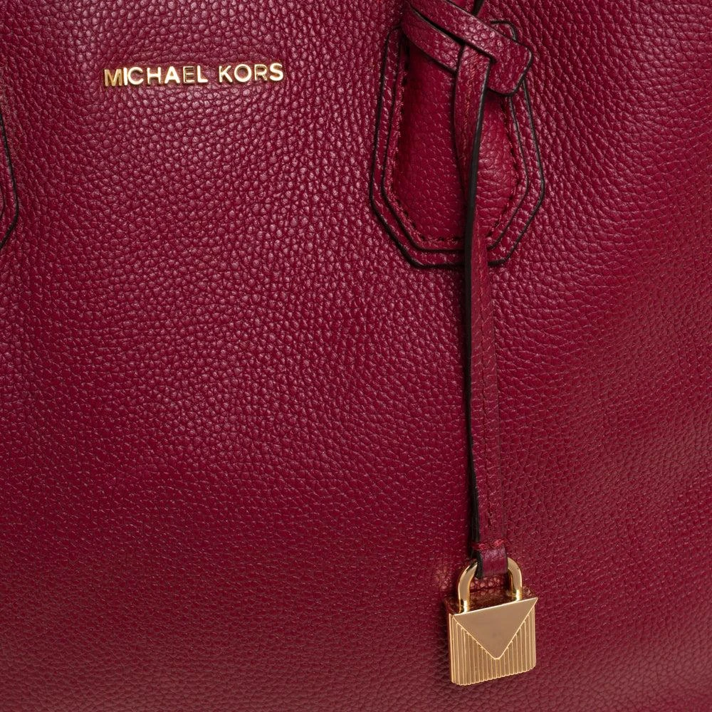 Michael Kors  Burgundy Grained Leather Large Mercer Tote 3