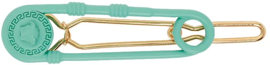 Versace Kids Blue Safety Pin Hair Clip 1