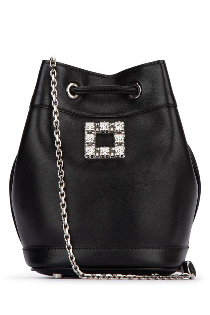 ショルダーバッグ・ポシェット ROGER VIVIER BLACK LEATHER BUCKET BAG TRES VIVIER Roger Vivier Roger Vivier Tres Vivier Leather Bucket Bag