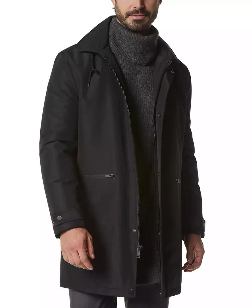 Marc New York by Andrew Marc Men's Merrimack City Rain Topper with Removable Hood 3