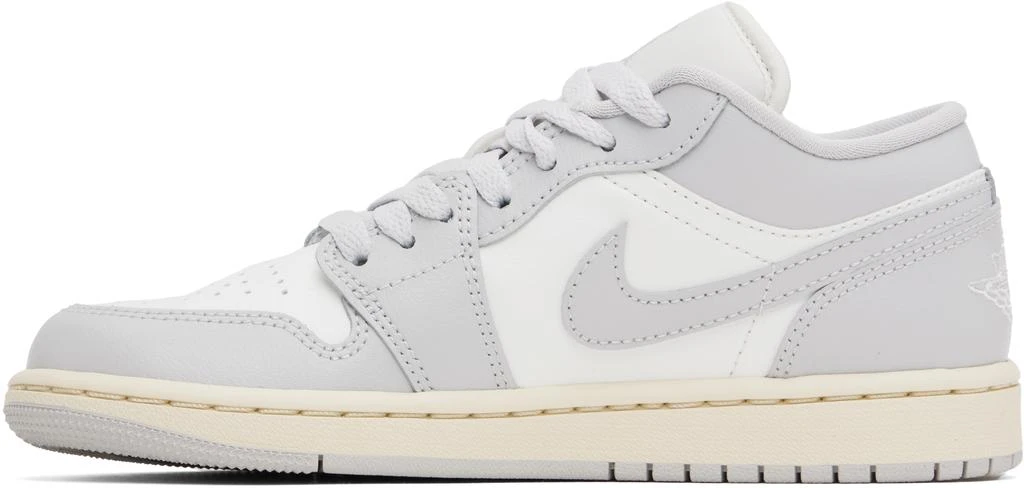 Jordan White & Gray Air Jordan 1 Low Sneakers 3