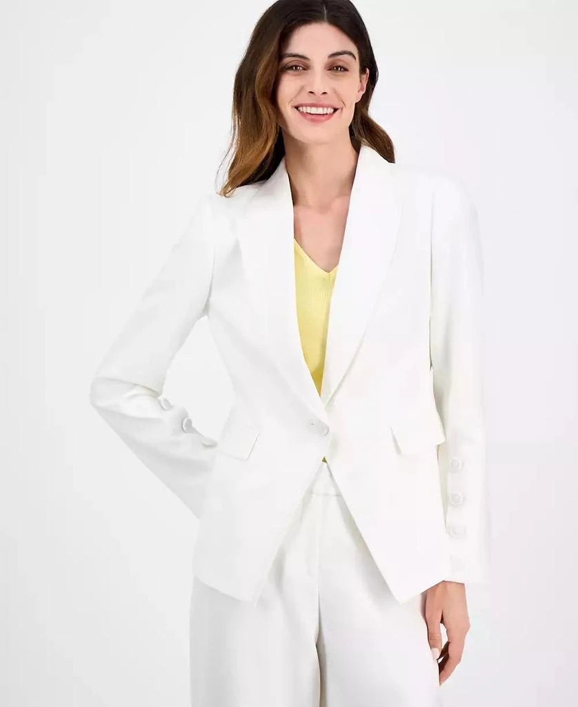 Tahari Women's Peak-Lapel Button-Cuff Jacket, Regular & Petite 1