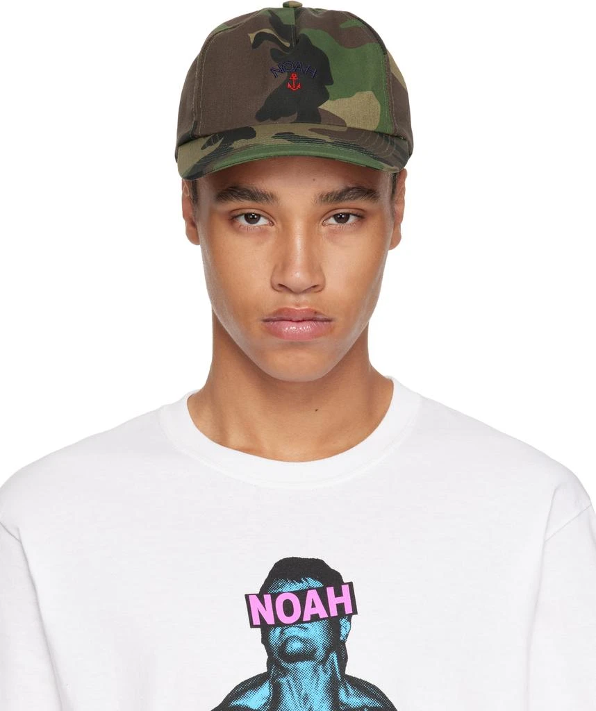 Noah Khaki Anchor Logo 5 Panel Cap 1