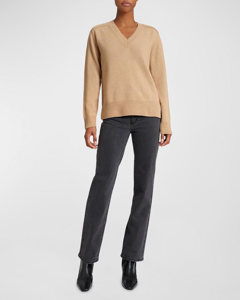 Santorelli Mary V-Neck Wool-Cashmere Sweater