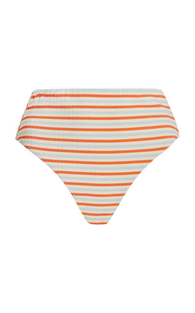 Zulu & Zephyr Zulu & Zephyr - Textured High-Waisted Bikini Bottom - Red - US 2 - Moda Operandi