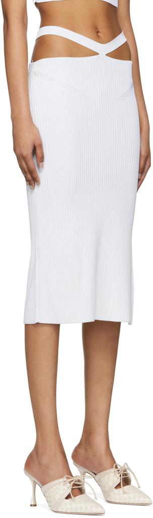 Anna October White Alizee Midi Skirt