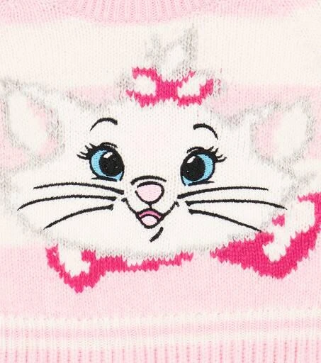 MONNALISA Baby striped intarsia wool-blend sweater 3