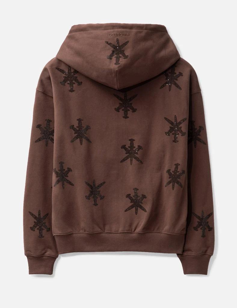 UNKNOWN Brown Black Rhinestone Hoodie 2