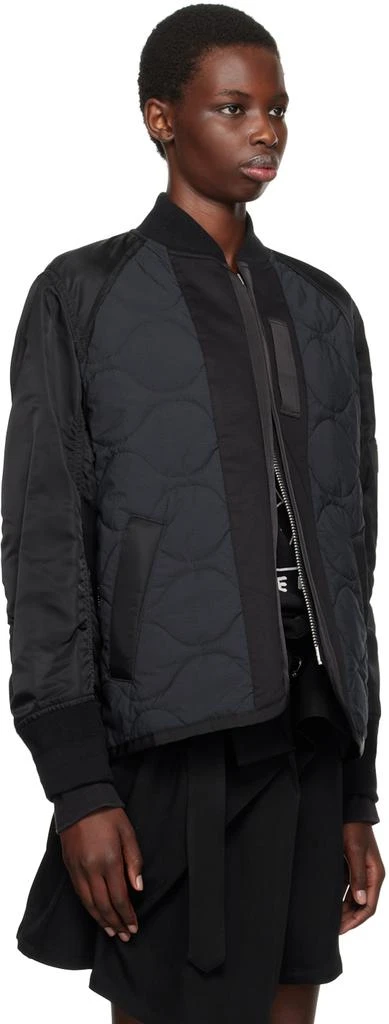 Sacai Black & Navy Quilted Bomber Jacket 2