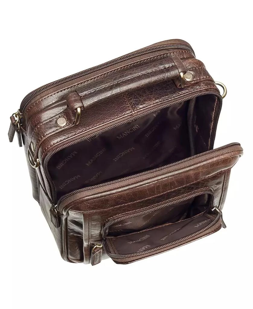 Mancini Leather Goods Arizona Collection Large Unisex Bag with Rear Zippered Organizer 3