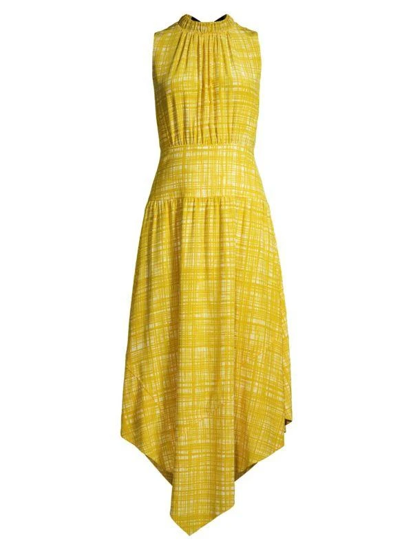 Jason Wu Printed Silk Asymmetric Midi-Dress 1