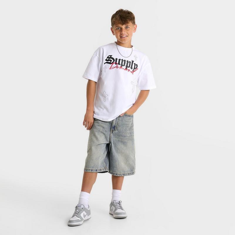 SUPPLY & DEMAND Kids' Supply & Demand Timber Cross Denim Shorts