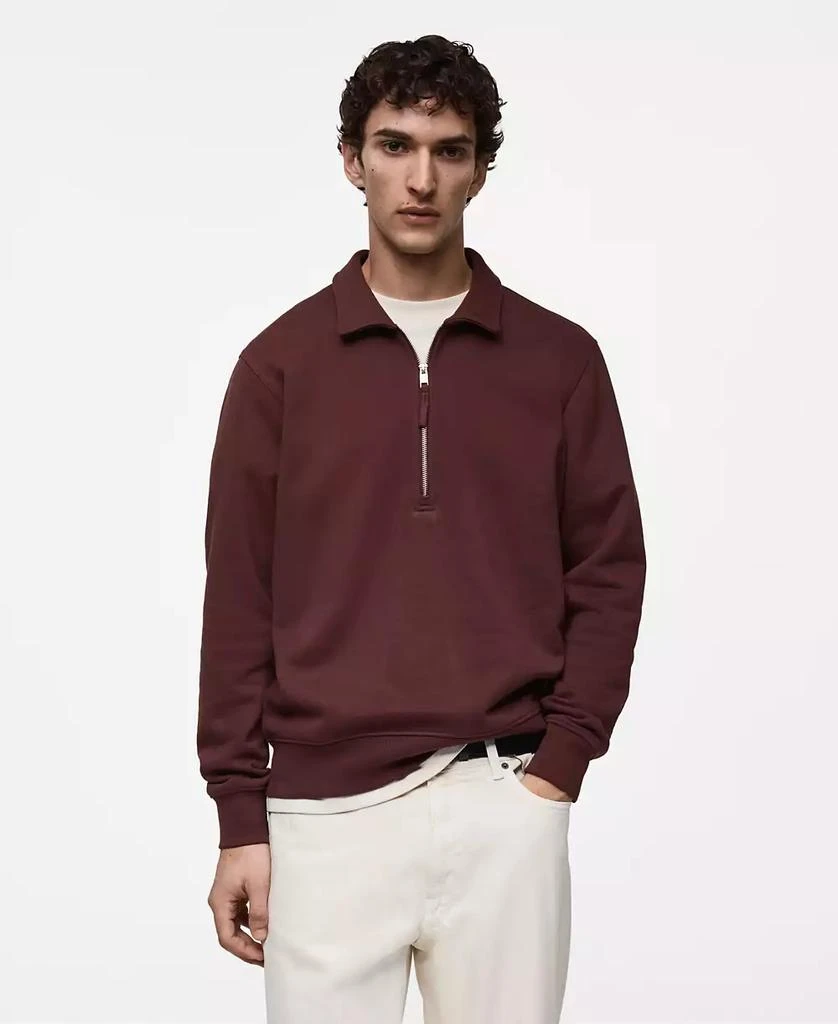 Mango Men's Regular-Fit Cotton Sweatshirt 1