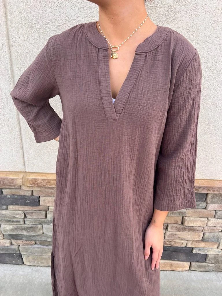 Bobi Bobi - Raw Edge Caftan Dress 3