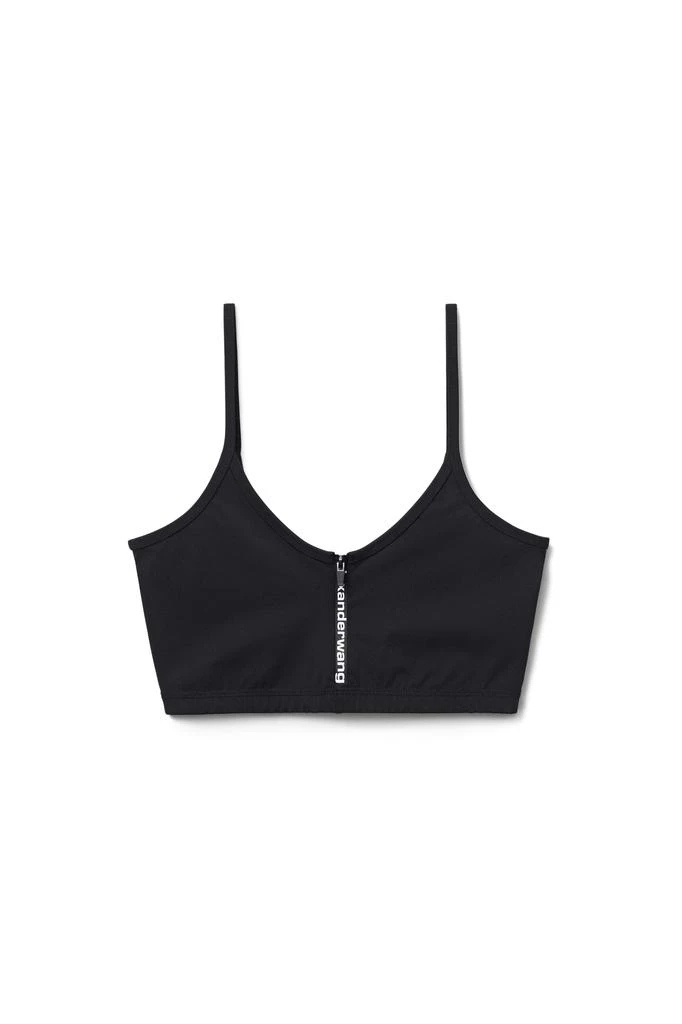 Alexander Wang ATHLETIC LOGO ZIP TANK IN STRETCH KNIT 1