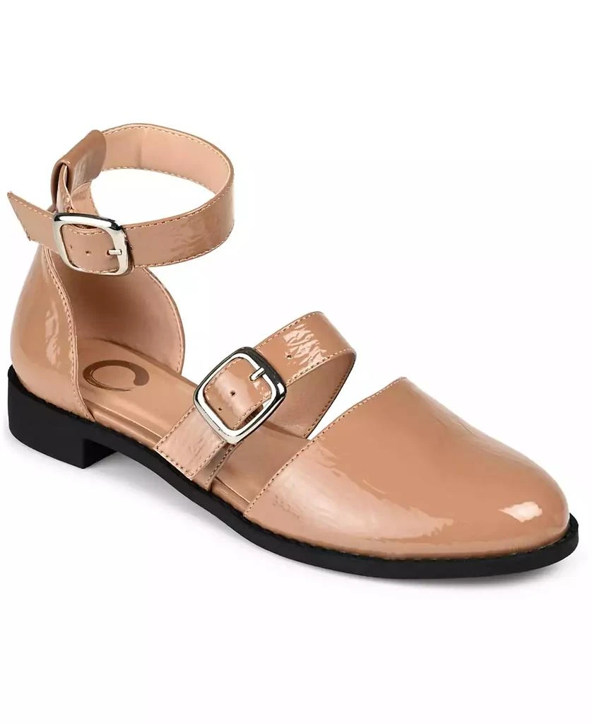 Journee Collection Women's Constance Double Buckle Flats 7