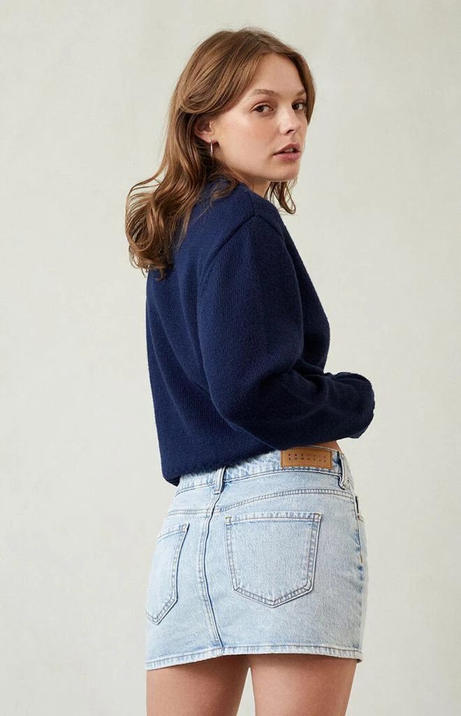PacSun Bella Stretch Light Indigo Denim Mini Skirt 3