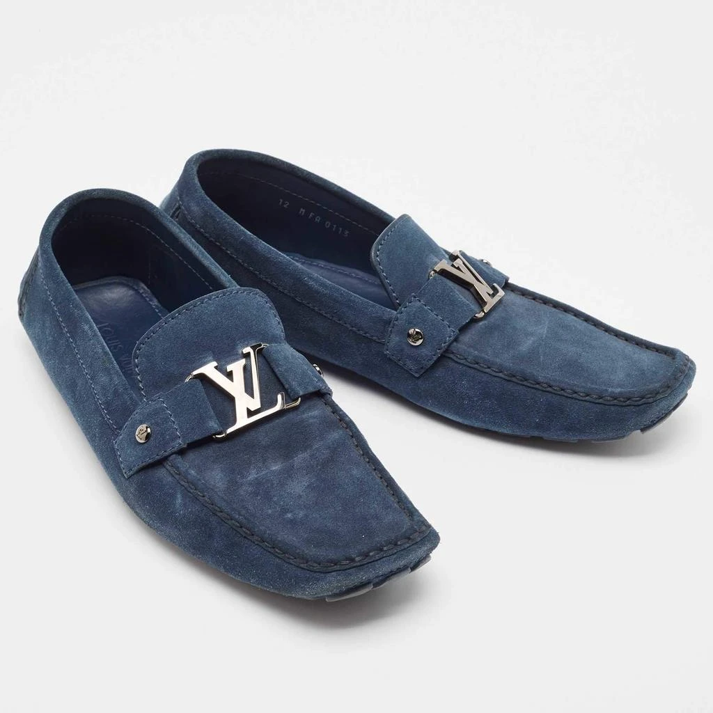 Louis Vuitton Louis Vuitton Blue Suede Monte Carlo Loafers Size 46 4