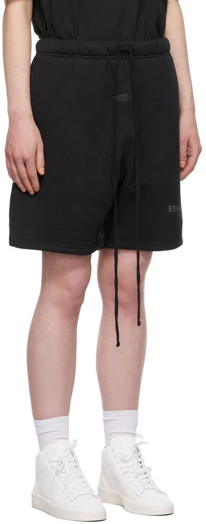 Essentials Black Fleece Sweat Shorts 2
