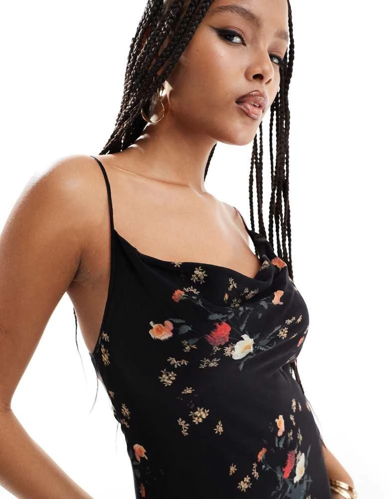 ALL SAINTS AllSaints Charlotte Kora maxi dress in black 4