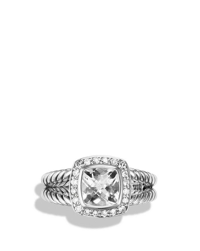 David Yurman Petite Albion Ring with White Topaz & Diamonds 3