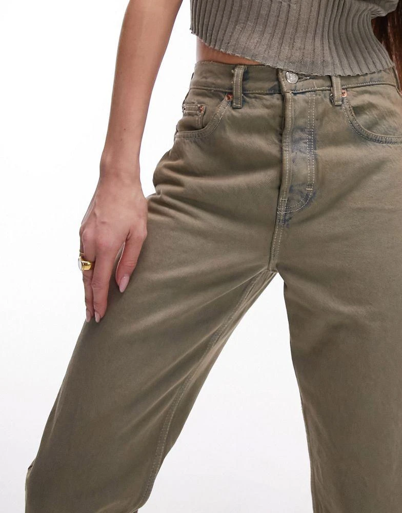 Topshop Topshop Editor high rise straight jean in twilight 5