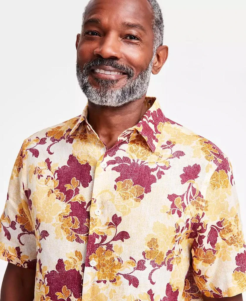 Club Room Men's Linen Floral Tapestry Shirt, Exclusively at Macy's 4