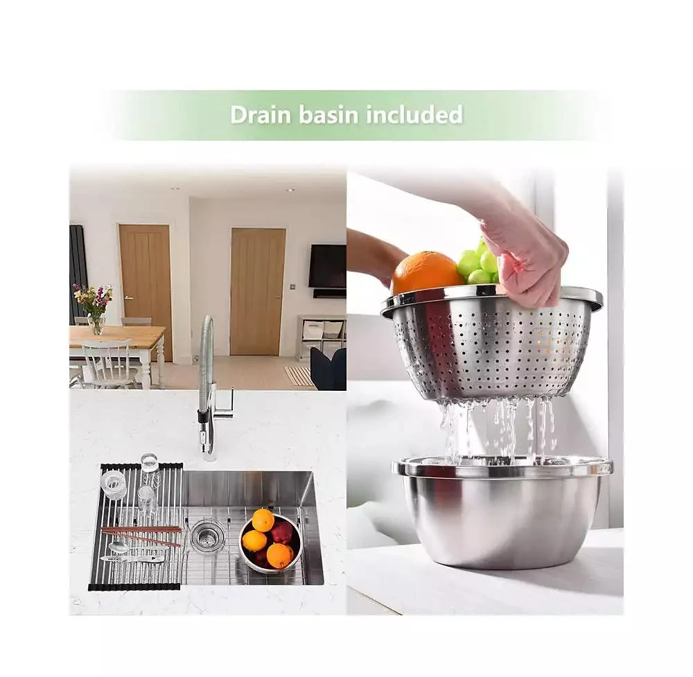 gaomon 30 Inch Kitchen Sink for Single Bowl,Undermount Kitchen Sink Stainless Steel Sink 16 Gauge Kitchen Sinks with Accessories, Easy Drain 5