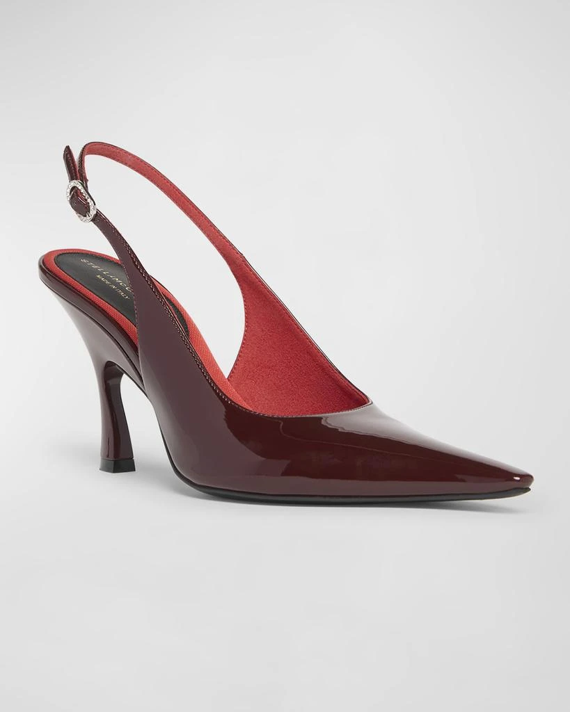 Stella McCartney Elsa Vegan Patent Slingback Pumps 3