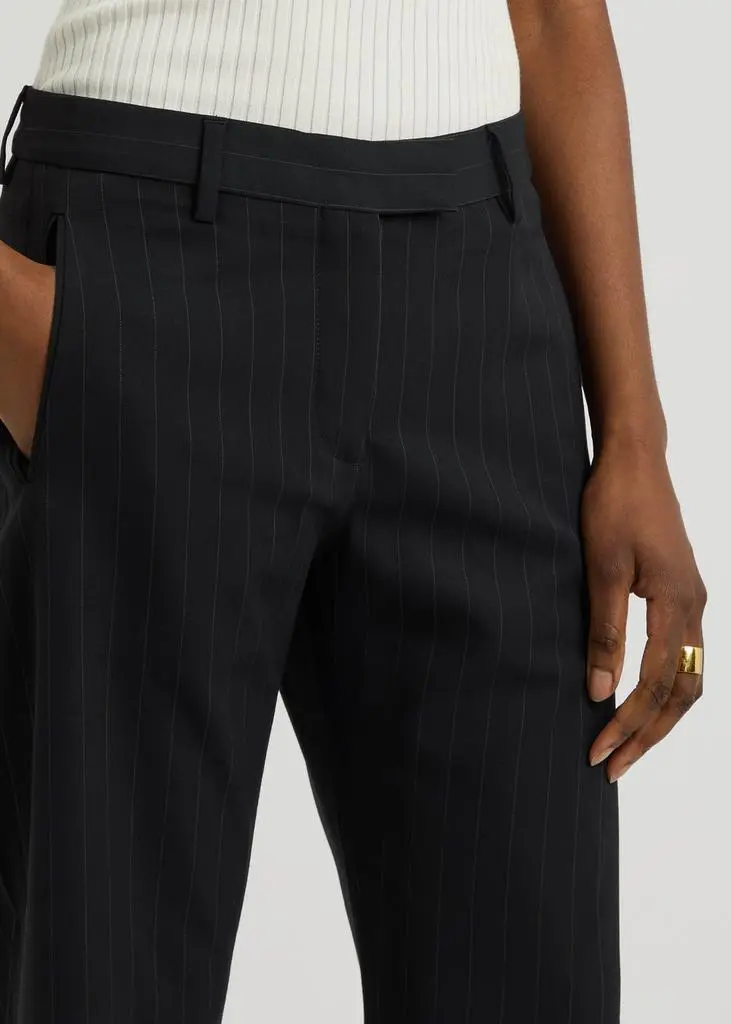 Acne Studios Pinstriped straight-leg twill trousers 5
