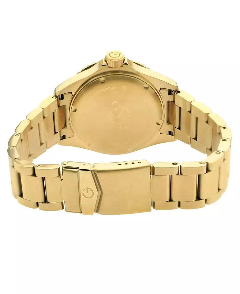 Gevril Men's Liguria Swiss Automatic Ion Plating Gold-Tone Stainless Steel Bracelet Watch 42mm 3