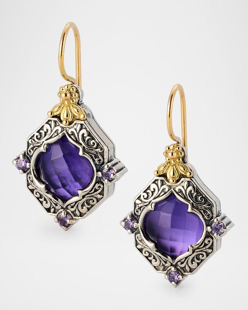 Konstantino Sterling Silver and 18K Yellow Gold Rock Enhancer with Rock Crystal, Amethyst and MOP