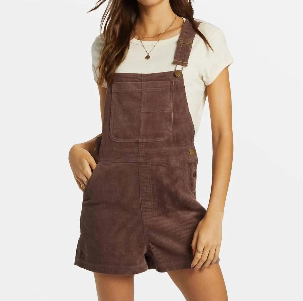 Billabong Sand Canyon Corduroy Overalls In Kona 1