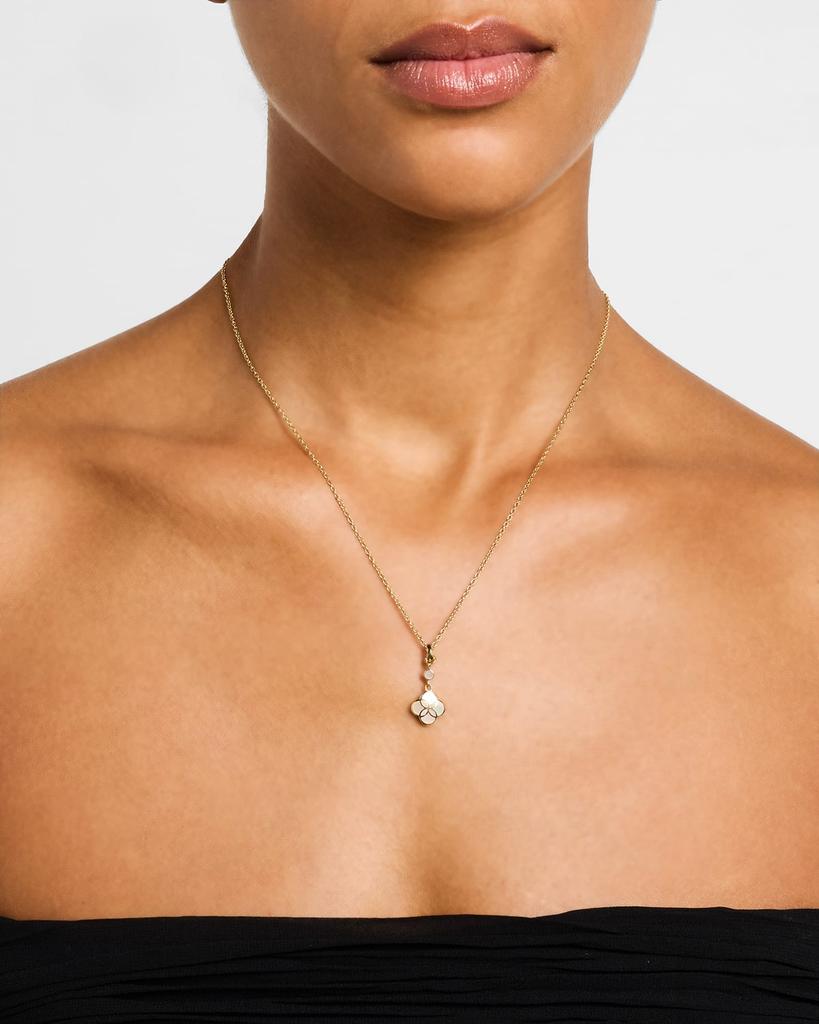 Jan Leslie Single Petal Mother of Pearl Drop Necklace